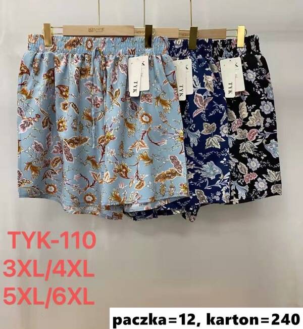 Szorty damskie Roz 3XL-6XL, Mix Kolor Paczka 12 szt